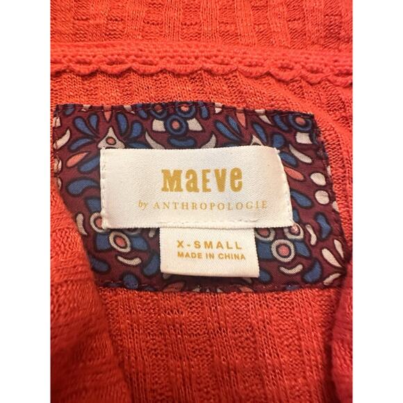 Maeve By Anthropologie Cowl Neck Peplum Sweater Top Size XS Coral Pullover Shirt - Picture 4 of 13